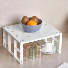 Esranın Dünyası Çok Amaçlı Metal Raf - Beyaz, Dayanıklı Depolama Çözümü