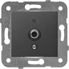 Esranın Dünyası 10 Adet Çerçevesiz Füme F Konnektör Düğme Kapak Uydu Prizi