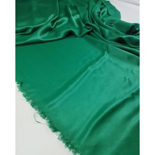 Kumaş Parça Koyu Yeşil Renkte Saten Viskon Kumaş 125X190CM