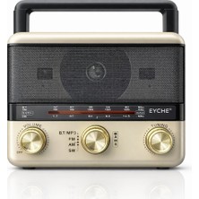 Evche Taşınabilir Bluetooth Klasik Radyo Fm Am Sw USB Tf Kart Mp3 Hoparlör