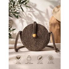 Rovin Kadın Girişimi El Yapımı Kahve Oval Çanta