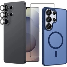 Teleplus Samsung Galaxy S26 Ultra Kılıf Wrj Mat Manyetik Şarj 3lü Kombin Set Kapak