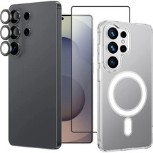 Teleplus Samsung Galaxy S26 Ultra Kılıf Wrj Tpu Manyetik Şarj 3lü Kombin Set Kapak