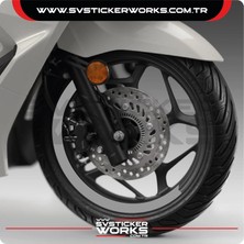 Honda Pcx Jant Kaplama Motosiklet Jant Kaplama Şeridi 13-14 Inch Uyumlu Pcx Tüm Yıllar Gri Renk