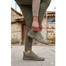 Fort Noka Adrıan Baskı Detaylı Lastik Bağcıklı Keten Erkek Ayakkabı