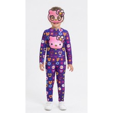 Sedirli Hello Kitty  Maskeli Doğum Günü Parti Özel Gün Kostümü
