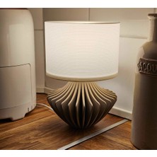 KS Pliseli Geometrik Masa Lambası – Modern Classic Seri