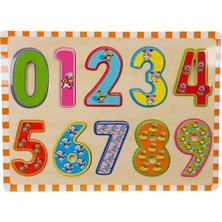 Tahta Bultak Rakamlar Resimli 10 Parça 2A