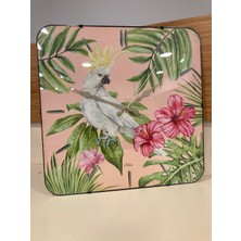 Plus Home Saat Duvar Saati Papağan Detaylı Çapı 35X35 cm