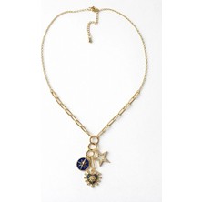 Venüs Design Çelik Kalp - Yıldız Charm Kolye