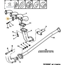 Ekzost Manifold Contası Kapalı Stok   Peugeot 0349.J0
