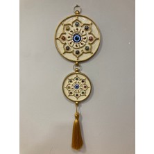 Nazarlık 2'li Altın Krem Dekoratif Obje Çap 15X10 cm