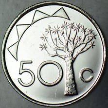 Banknoting Namibya 50 Cent 2010 Çil.