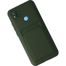 Paradise Sda  Xiaomi Redmi 9c Kılıf Kelvin Kartvizitli Silikon - Koyu Yeşil 4523