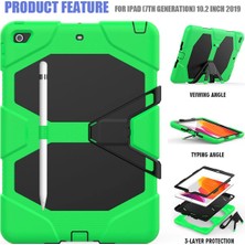 Paradise Sda  iPad 10.2 (7.nesil) Kılıf Griffin Tablet Kapak - Yeşil 4523