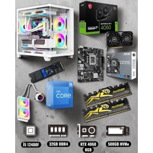 Symoon I5 12400F 32GB Ram 512 Nvme Rtx 4060 Ekran Kartlı Gametech Prime Small Akvaryum Kasalı Gaming Pc