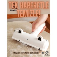 Romingo Hazneli Tüy Toplayıcı Kedi Köpek Kıl Fırçası Giysi Halı Koltuk Temizleyici