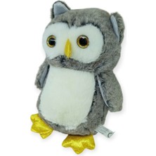 Sevimli Peluş Baykuş 25 cm - Gri (Lisinya)