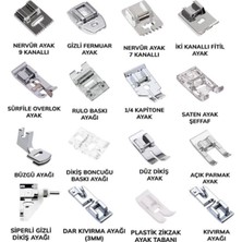 dm dikişmarket Ev Tipi Dikiş Makina Kullananlar için Gt-16 Li Ayak Seti (16 Adet Ayak Gönderilmektedir)