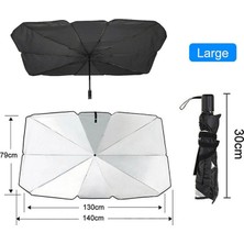 Pileli Store Pilelistore Araba Güneş Gölge Koruyucu Şemsiye Oto Ön Cam GÜNEŞLIK(145CM*79CM)