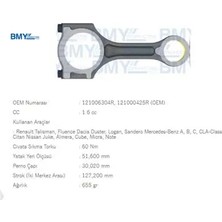 Bmy Piston Kolu   TALISMAN-FLUENCE-DUSTER-LOGAN-SANDERO-JUKE-ALMERA-CUBE-MICRA-NOTE-NV200 121006304R/ 121000425R/ 121000