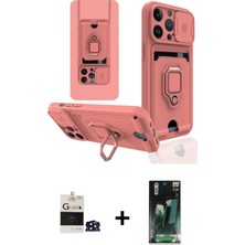 Cepte Toptan iPhone 14 Pro Max Vadi Form Prime - Şeffaf 360 Full Body Arka Koruyucu + Derin Mor Bilvis Titan Kamera Lens