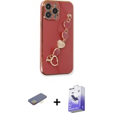 Cepte Toptan iPhone 13 Pro Max Nova Işık Prime - Siyah Bilvis 5in1 5d Magic Hayalet Cam Ekran Koruyucu + Sarı Renkli Kamera Lens Koruma Cam