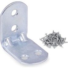 Mobilya Dolap Köşe Bağlantı Sabitleme L Demir Gönye 30X30X22 mm (10 Adet)