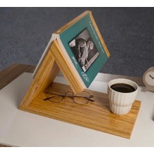 Masaüstü Ahşap Kitap Tutucu, Ayırıcı Standı ve Organizer - El Yapımı