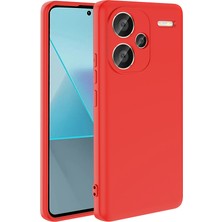Case World Xiaomi Redmi Note 13 Proplus ile Uyumlu Kapak Kamera Korumalı Içi Kadife Lansman Silikon Kılıf - Kırmızı