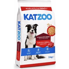 Katzoo Yetişkin Köpek Maması 3 kg Kuzu Etli & Pirinçli