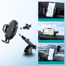 Else Nıppon, Uzatılabilir Vantuzlu Araç Içi Telefon Tutucu - Araba Telefon Tutucu - Tek Tuşla Açılır Kanatlar