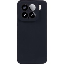 Case World Xiaomi Mi 15 ile Uyumlu Kapak Kamera Korumalı Içi Kadife Lansman Silikon Kılıf - Siyah
