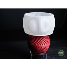 KS Örgü Desenli Gövdeli Modern Abajur – Dekoratif Masa Lambası