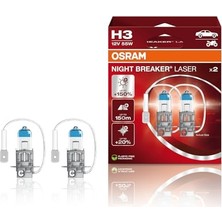 Osram Night Breaker Laser H3 Ampul 64151NL -%150 Daha Fazla Işık