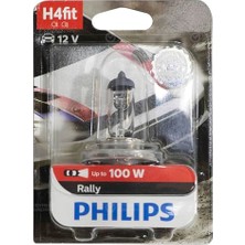 Philips H4 100W Rally Araba Far Ampulü, 12V,
