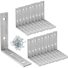 (50 Adet) Metal Köşebent 65X65X15 mm Ince L Demiri Gönye Mobilya Duvar Sabitleme Bağlantı Aparatı