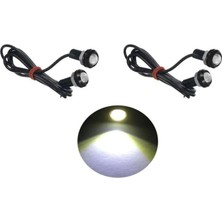 4 Adet Beyaz Vidalı Kartal Gözü Eagle Eye Gündüz Ledi Ayna Altı Ledi Uyumlu