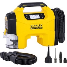 Stanley SXVI02001 12VOLT/18VOLT 160 Psı Dijital Basınç Göstergeli Lastik & Yatak Şişirme Pompası + Araç Süpürgesi + LED Lamba (Akü Dahil Değildir)