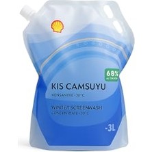 Kışlık Cam Suyu -30°c Dereceye Kadar Dayanıklı Antifrizli 3 Lt Poşet Ambalaj