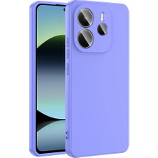 Case World Xiaomi Redmi Note 14 4g ile Uyumlu Kapak Kamera Korumalı Içi Kadife Lansman Silikon Kılıf - Lila