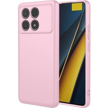 Case World Xiaomi Poco X6 Pro ile Uyumlu Kapak Kamera Korumalı Içi Kadife Lansman Silikon Kılıf - Pembe