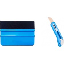 Keçeli Ragle Cam Filmi Uygulama Aparatı + Maket Bıçağı Falçata