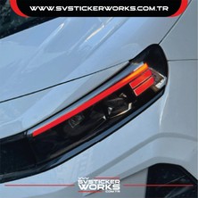 Sv Sticker Works Opel Combo 2024-2025 Aksesuar Far Sticker Folyo 1 Takım Sağ Sol