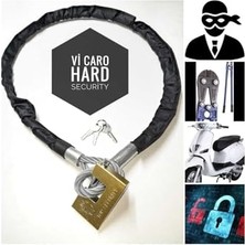 Vi Caro (66) 3 Metre 10 mm Kalınlık Çelik Halat Motorsiklet Bağlama Zincir Kilit Scooter Çelik Halat Kilit ile Uyumlu