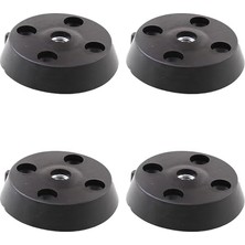 4 Adet Mobilya Masa Sehpa Ayağı Bağlantı Aparatı Düz Ayak Tabanı Siyah