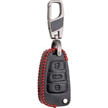 Deri Anahtar Kılıfı (Audi Q3, Q5, A3, A5, A6 C5, A4 B6 B7 B8, Tt 80 ile Uyumlu)