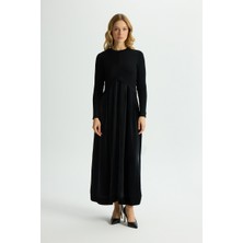 Eskişehir Mağazacılık T26Y-4001 Mıssdalıda Triko Cupro Elbise