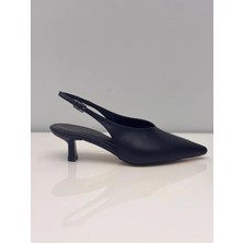 Subaşı Kadın Siyah Klasik Düz Stiletto – 5 cm Topuk - Podeia Estilo