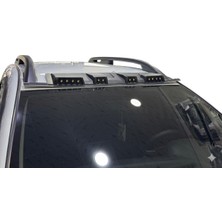 Universal Araç Ön Cam Üstü LED Işıklı Rüzgarlık | Off-Road Şapka Güneşlik | 4’lü LED Bar Tavan Aksesuarı